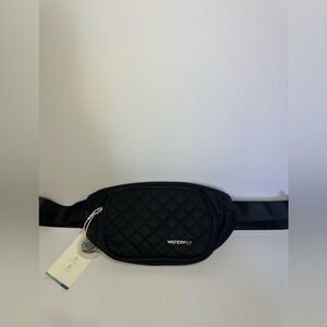 Waterfly Quilted Black Waist Pack